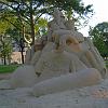 Statua di sabbia dedicata ai Phillies